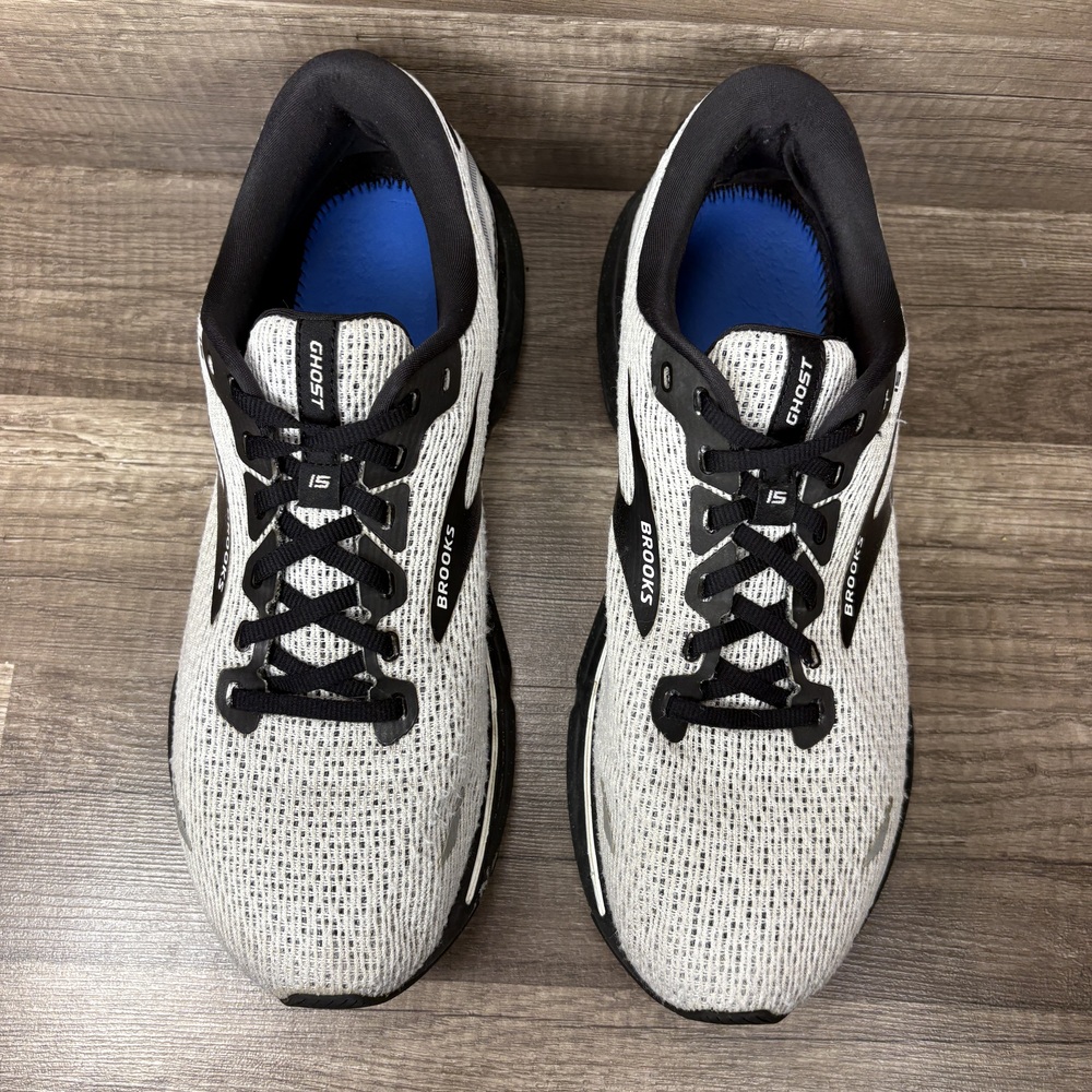 Brooks Ghost 15 Gray Black Mens US Size 10.5 EUR 44.5 1103931D121 Running Shoes - Picture 8 of 10